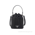 Solid and Soft Waterproof Nylon Fabric Customized Min Shoulder Bag 2021 Lightweight Fashion Bucket Bags Women Handbags Shoulder
